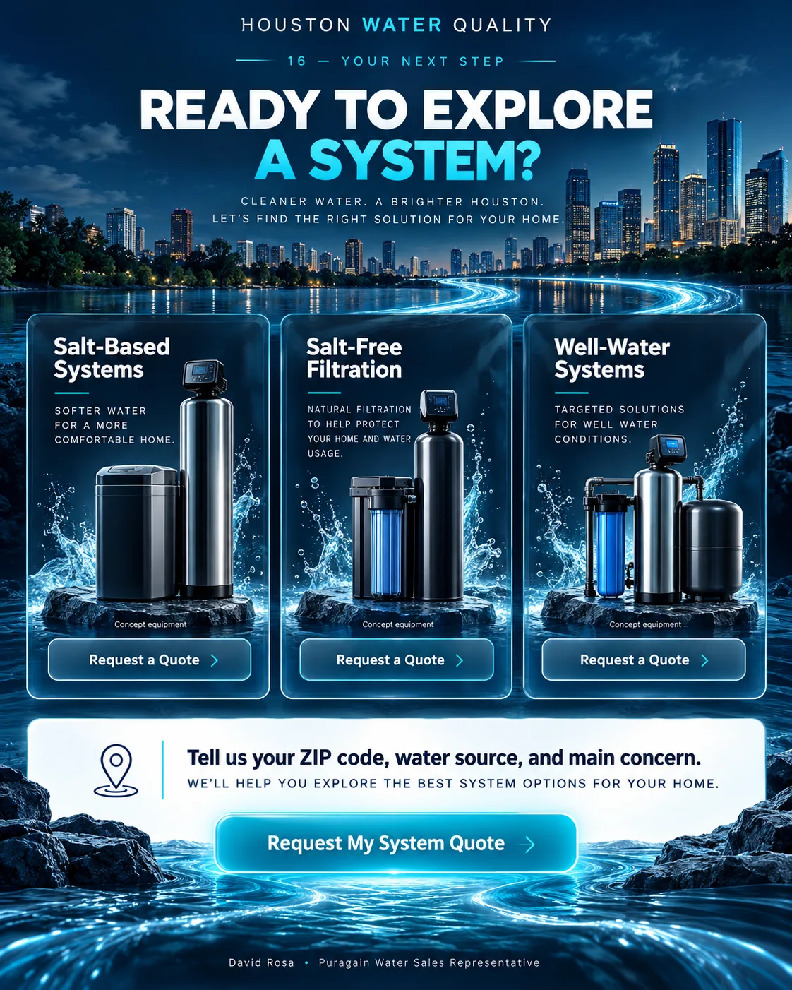 Concept lineup of water treatment equipment